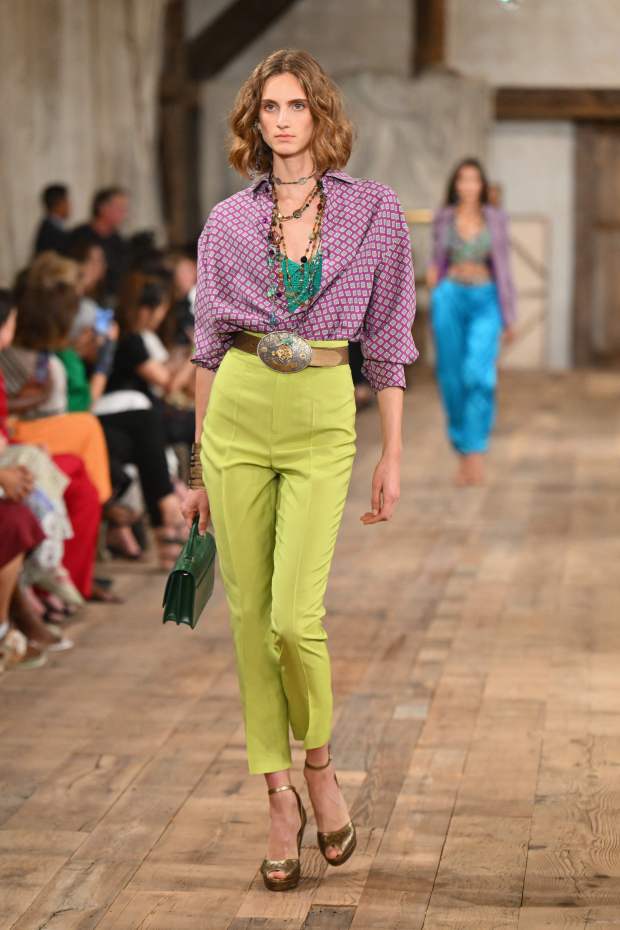 A model walks the runway for the Ralph Lauren Spring Summer 2024 runway show during New York Fashion Week in New York on September 8, 2023. (Photo by ANGELA WEISS / AFP) (Photo by ANGELA WEISS/AFP via Getty Images)