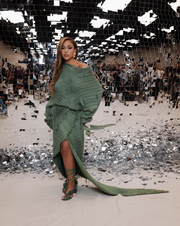 Jordyn Woods at Paris Fashion Week.